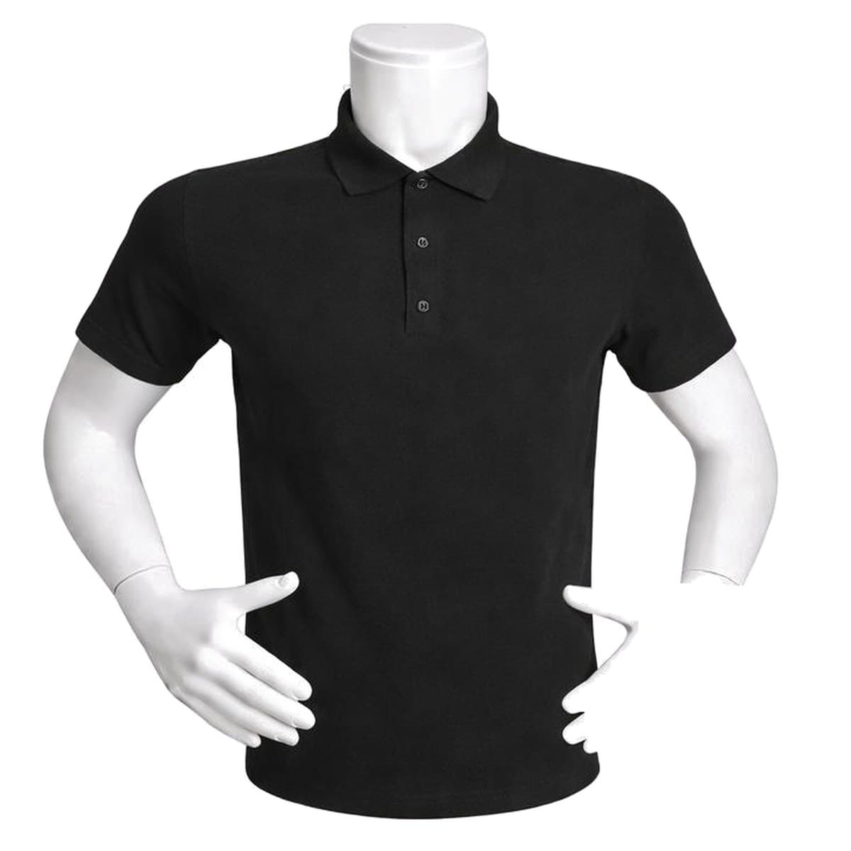 Compact Penye Lacoste Kısakol Polo Tişört — Siyah